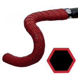 BikeRibbon HEXAGON włoska Czarno - Czerwona owijka
