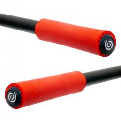 Silikonowe chwyty rowerowe - BikeRibbon SIO2 ExtraLite - Czerwone